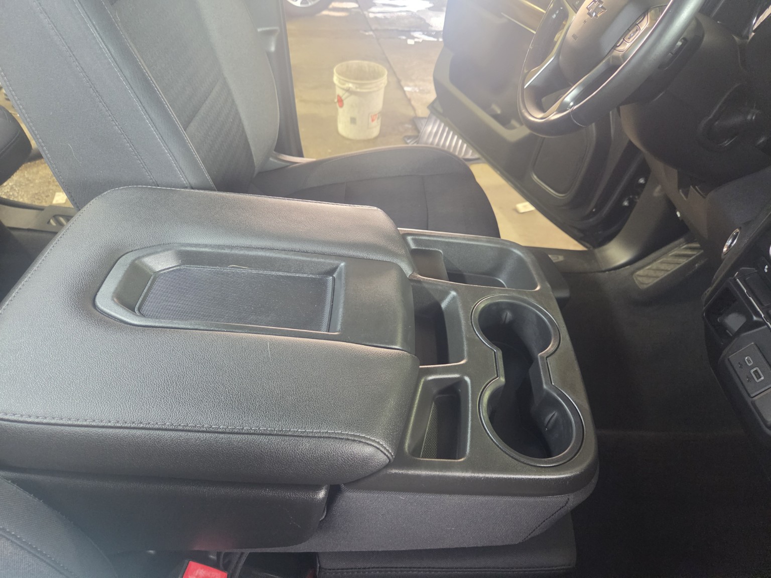 Clean Chevrolet center console after detailing