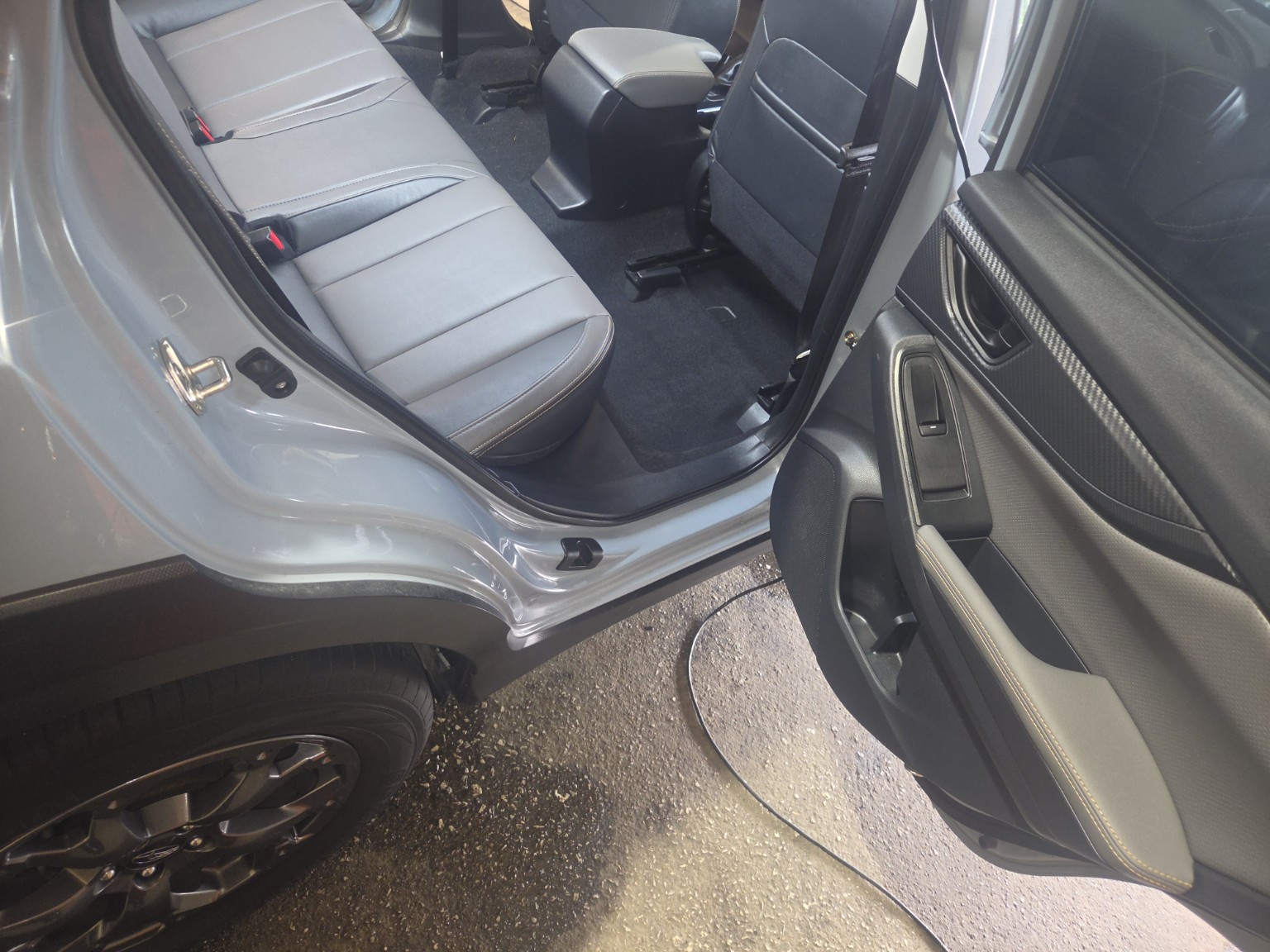 Clean Subaru rear floor after detailing